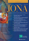 JOURNAL OF NURSING ADMINISTRATION雜志封面